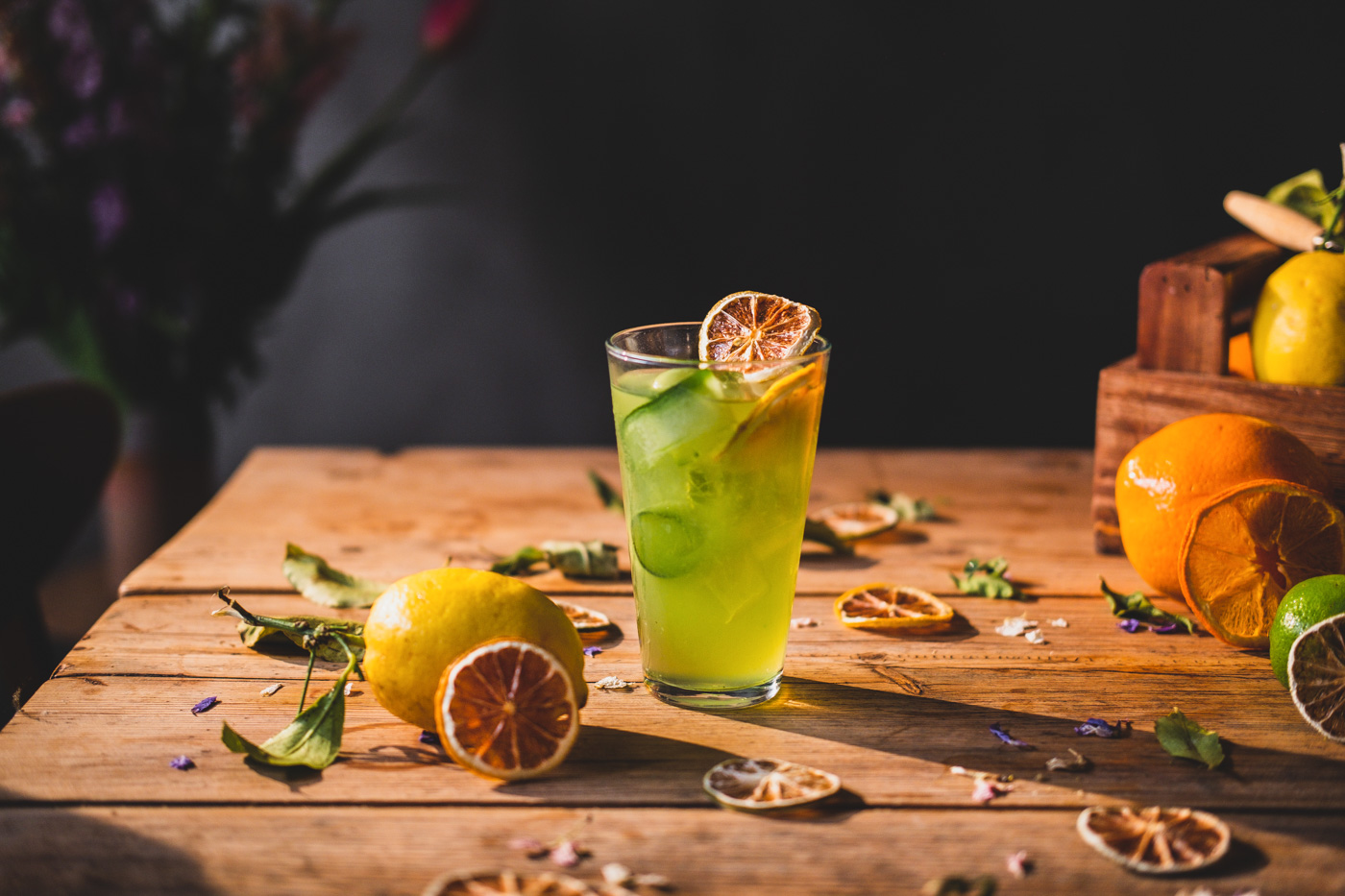 Cocktail med gin og agurk