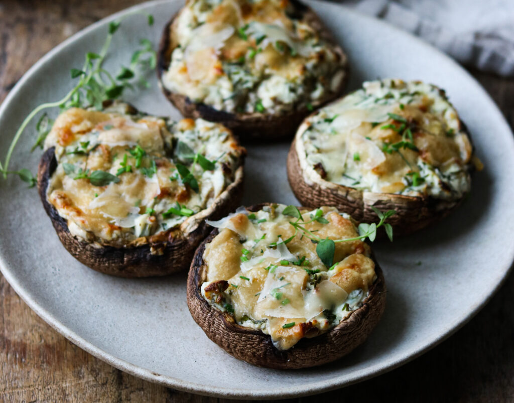 Fyldte portobello Vores jord — din køkkenhave