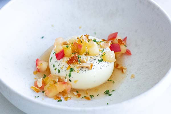 panna cotta med æble