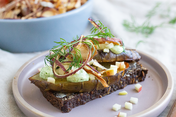 smørrebrød med jordskokker