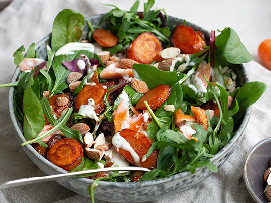 karamelliserede gulerødder