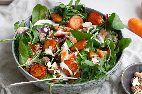 karamelliserede gulerødder