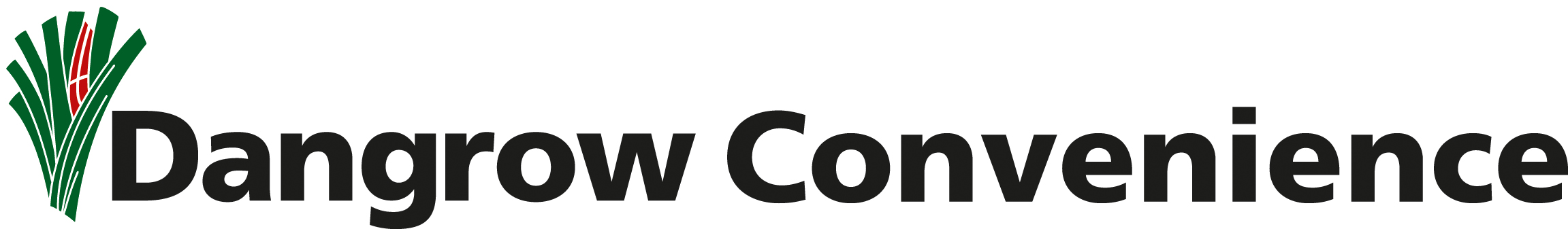 Logo for Dangrow Convenience med grønne og røde elementer